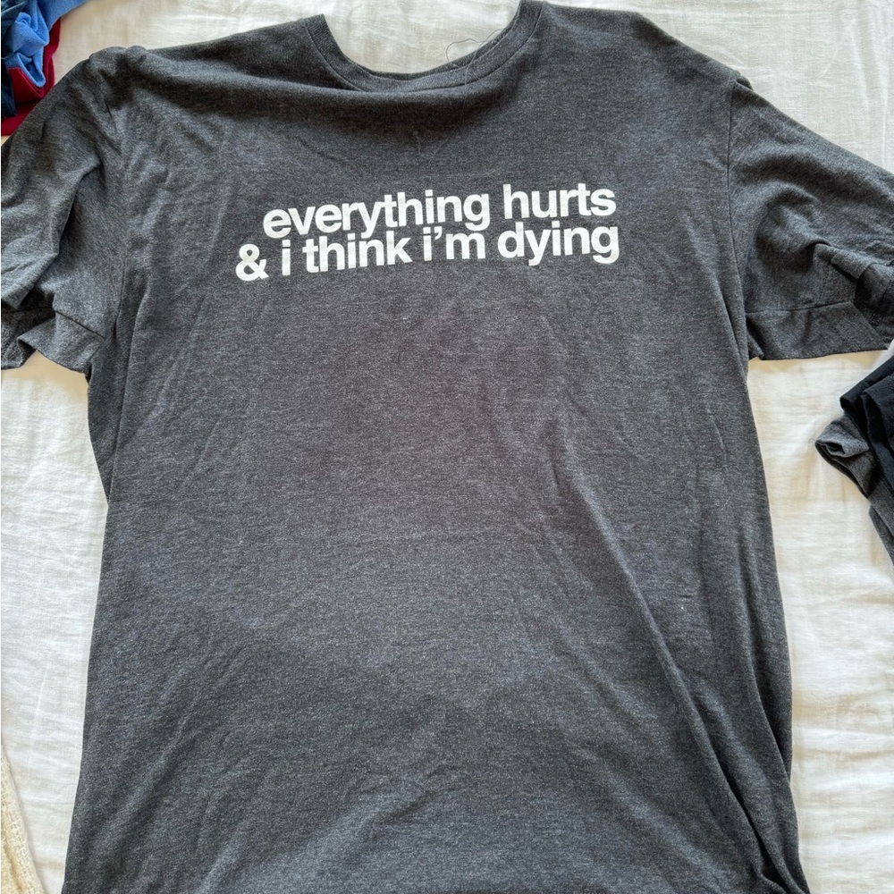 Bacon and Barbells - Everything Hurts Shirt - size XL